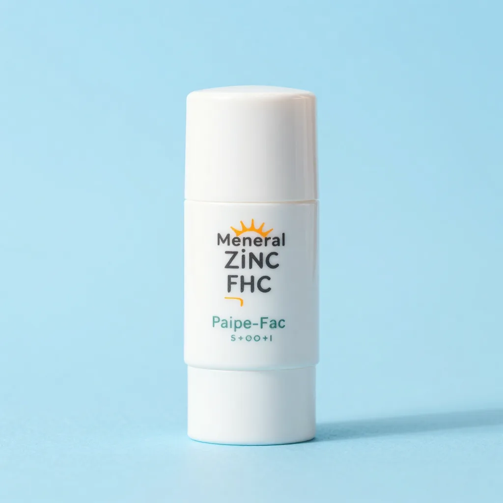 A mineral zinc sunscreen face stick