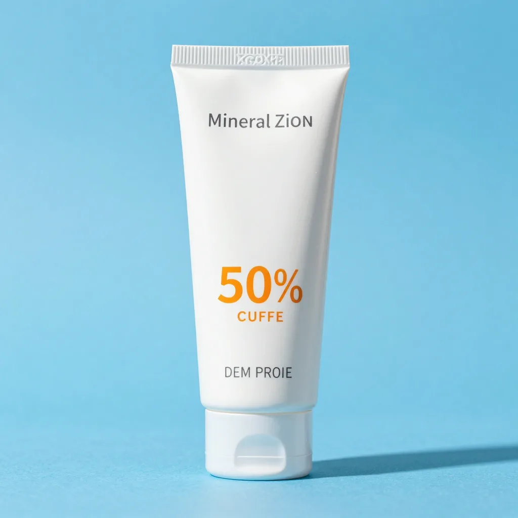 A large tube of mineral zinc sunscreen