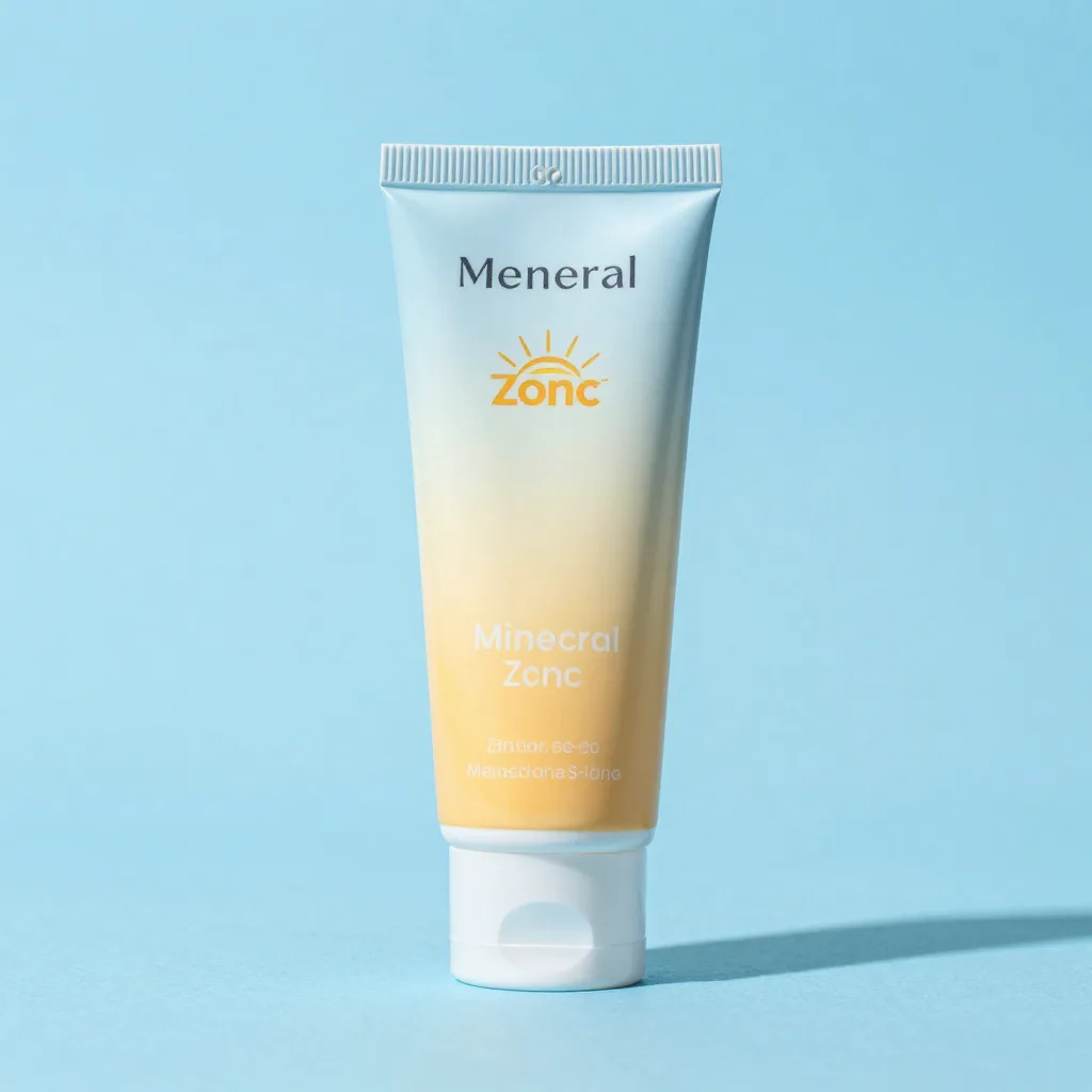 A tinted mineral zinc sunscreen tube
